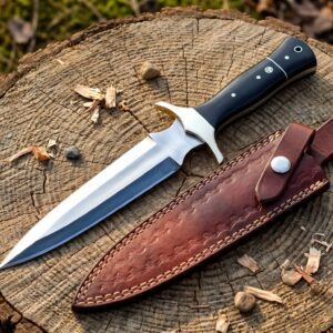Red Micarta Handle Ball Bearing Pocket Stiletto Folding Knife