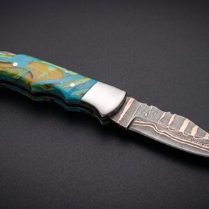 Handmade Damascus Steel Folding Knife