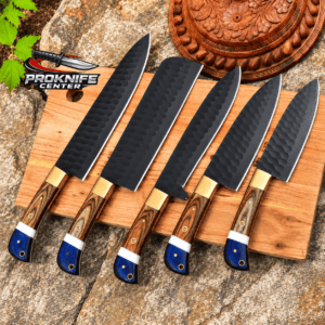 Custom HAND FORGED D2 STEEL CHEF KNIFE KITCHEN SET BBQ CAMPING Wood HANDLE